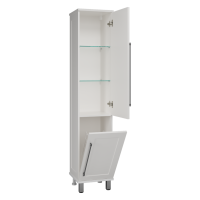 Марта - 35 Пенал белая эмаль (глянец) правый с Б/К