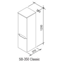 Боковой пенал береза/белый Ravak SB-350 Classic R X000000310