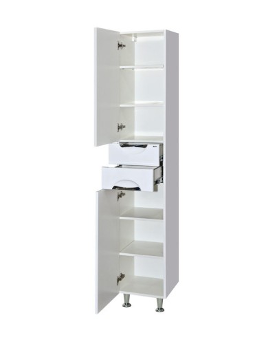 Орхидея - 35 Пенал левый белая эмаль без корзины