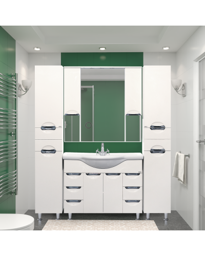 Орхидея - 35 Пенал лев. белая эмаль / Б/К