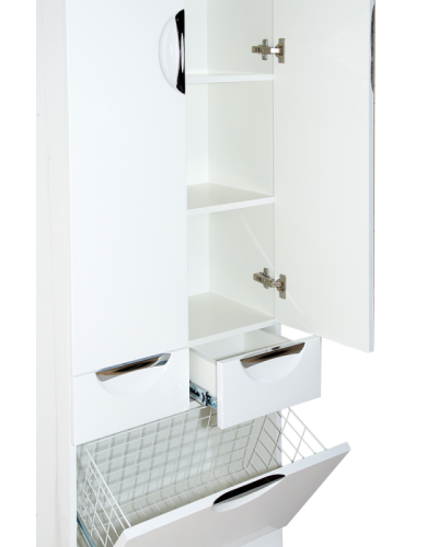 Орхидея - 60 Пенал белая эмаль / Б/К с 2 ящ.