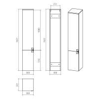 Сахара - 30 Пенал белый левый О