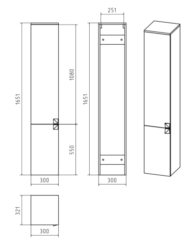 Сахара - 30 Пенал белый левый О