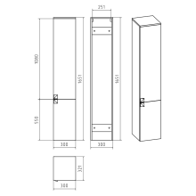 Сахара - 30 Пенал белый правый О