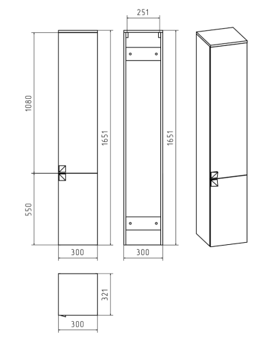 Сахара - 30 Пенал белый правый О