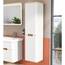 Шкаф пенал Vitra Sento 40 R 60842 подвесной с бельевой корзиной Белый матовый