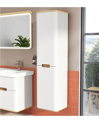 Шкаф пенал Vitra Sento 40 R 60842 подвесной с бельевой корзиной Белый матовый