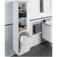 Шкаф пенал Vitra Sento 40 R 60842 подвесной с бельевой корзиной Белый матовый