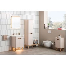 Шкаф пенал Vitra Sento 40 R 60842 подвесной с бельевой корзиной Белый матовый