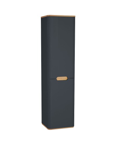 Шкаф пенал Vitra Sento 40 L 60856 подвесной с бельевой корзиной Антрацит матовый