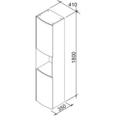 Боковой пенал белый глянец Ravak SB Rosa X000000338