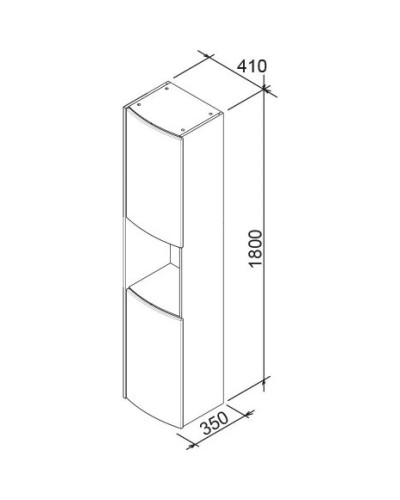 Боковой пенал белый глянец Ravak SB Rosa X000000338