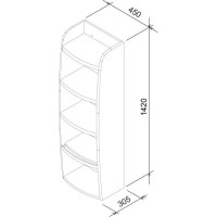 Боковой пенал открытый белый глянец Ravak SB Evolution X000000779