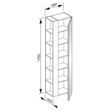 Шкаф пенал Keuco Plan 48 32931 300002 Белый