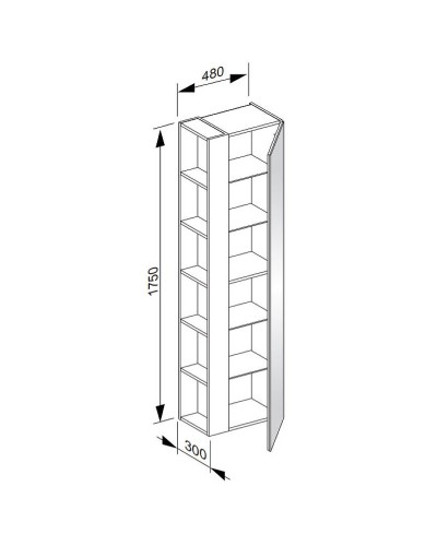 Шкаф пенал Keuco Plan 48 32931 300002 Белый