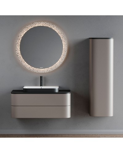 Шкаф пенал Duravit Happy D 2 Plus 40 R HP1261R9292 подвесной Stone Grey Satin Matt