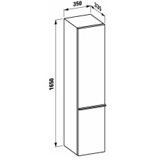 Пенал левосторонний белый матовый Laufen Case  4.0202.1.075.463.1