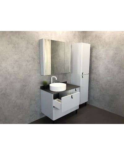 Шкаф пенал Comforty Сорренто 40 00-00000818 Светло серый