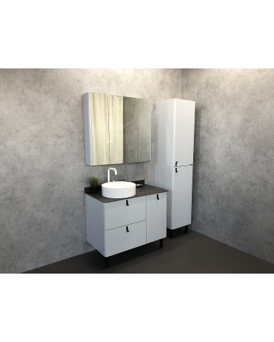 Шкаф пенал Comforty Сорренто 40 00-00000818 Светло серый