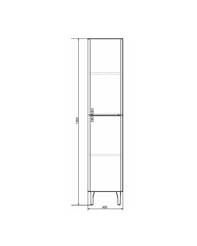 Шкаф пенал Comforty Сорренто 40 00-00000818 Светло серый