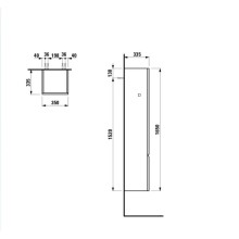 Пенал правосторонний белый матовый Laufen Pro 4.8312.2.095.463.1
