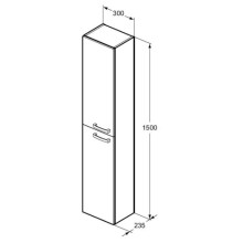 Подвесная колонна с 2-мя реверсивными дверцами белый глянец Ideal Standard Tempo E3243WG