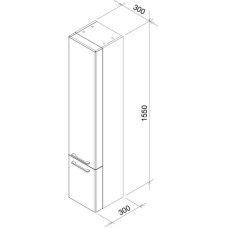 Боковой пенал серый Ravak SB 300 Ring R X000000774