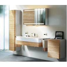 Пенал левосторонний с корзиной белый/олива KEUCO Edition 300 30311389101