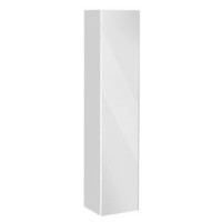 Пенал правосторонний с корзиной белый глянец/белое стекло KEUCO Royal Reflex 34031210002