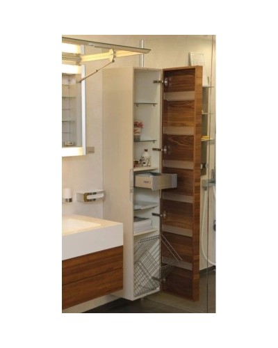 Пенал правосторонний с корзиной белый/олива KEUCO Edition 300 30311389102