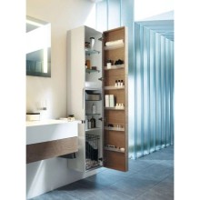 Пенал правосторонний с корзиной белый/дуб KEUCO Edition 300 30311389002