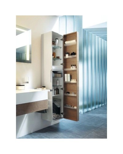 Пенал правосторонний с корзиной белый/дуб KEUCO Edition 300 30311389002