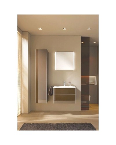 Пенал левосторонний с корзиной матовый трюфель/трюфель стекло KEUCO Royal Reflex 34031140001