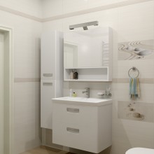 Шкаф пенал Roca The Gap 35 ZRU9302884 L подвесной Белый глянцевый