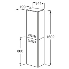 Шкаф пенал Roca The Gap 35 ZRU9302738 R подвесной Белый матовый