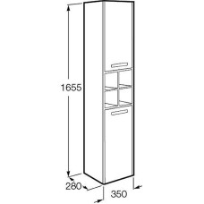 Шкаф пенал Roca Lago 35 857297444 подвесной Светлый дуб