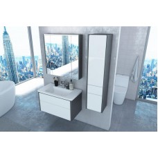 Шкаф пенал Roca Ronda 32 ZRU9302966 L подвесной Белый глянец Антрацит