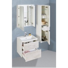 Шкаф пенал Roca Ronda 32 ZRU9303006 R подвесной Бетон Белый матовый