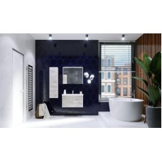 Шкаф пенал Roca Ronda 32 ZRU9303005 L подвесной Бетон Белый матовый