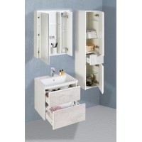 Шкаф пенал Roca Ronda 32 ZRU9303005 L подвесной Бетон Белый матовый