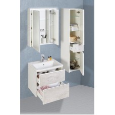 Шкаф пенал Roca Ronda 32 ZRU9303005 L подвесной Бетон Белый матовый