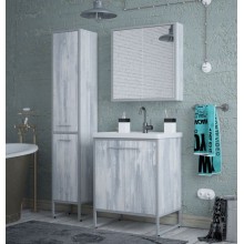 Шкаф пенал Corozo Айрон 35 SD-00000388 Серый