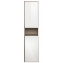 Шкаф пенал Cersanit Louna 35 SL-LOU/Wh подвесной Белый глянец дуб Эврика