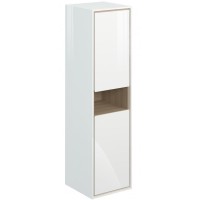 Шкаф пенал Cersanit Louna 35 SL-LOU/Wh подвесной Белый глянец дуб Эврика