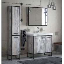 Шкаф пенал Corozo Айрон 35 SD-00000387 Черный антик