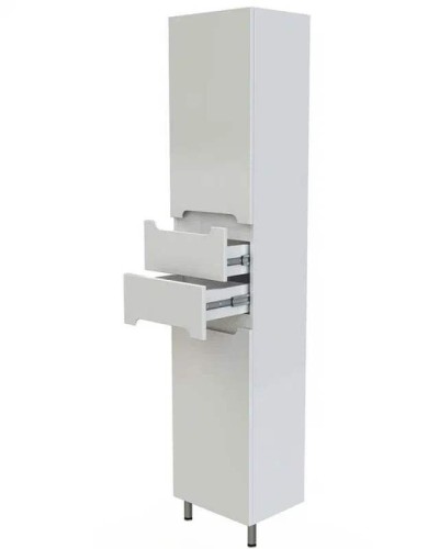 Шкаф пенал Orange Рио 40 PR 40-05KR с бельевой корзиной Белый