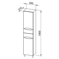 Шкаф пенал Orange Рио 40 PR 40-05KR с бельевой корзиной Белый