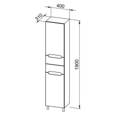 Шкаф пенал Orange Рио 40 PR 40-05KR с бельевой корзиной Белый
