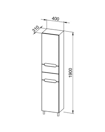 Шкаф пенал Orange Рио 40 PR 40-05KR с бельевой корзиной Белый