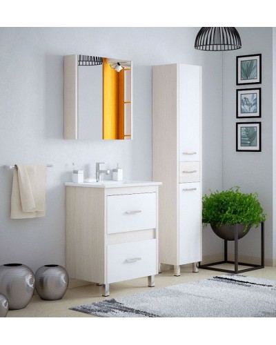 Шкаф пенал Corozo Верона 35 SD-00000332 Лайн Белый